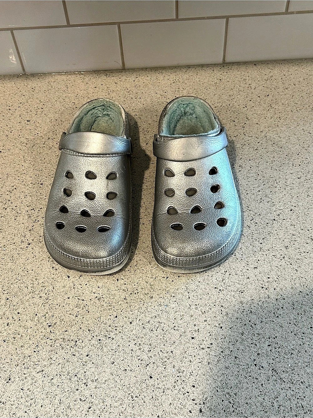 Kids Crocs Classic Clog Silver US 3/4